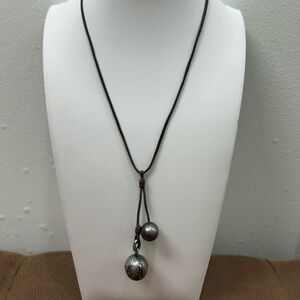 Wendy Mignot Tahitian 2 Strand Drop Necklace